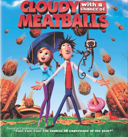 Cloudy with a Chance of Meatballs - Blu-Ray movie cover