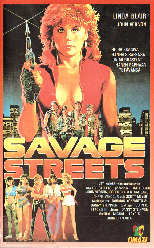 Savage Streets - Finnish VHS movie cover