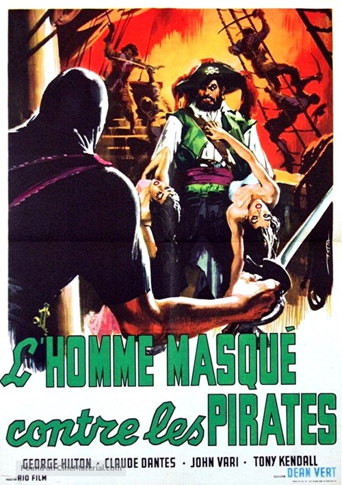 L&#039;uomo mascherato contro i pirati - French Movie Poster