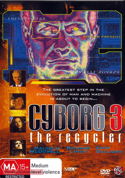 Cyborg 3: The Recycler - Australian DVD movie cover
