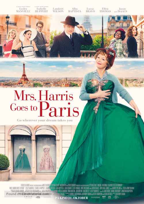 Mrs. Harris Goes to Paris - Norwegian Movie Poster