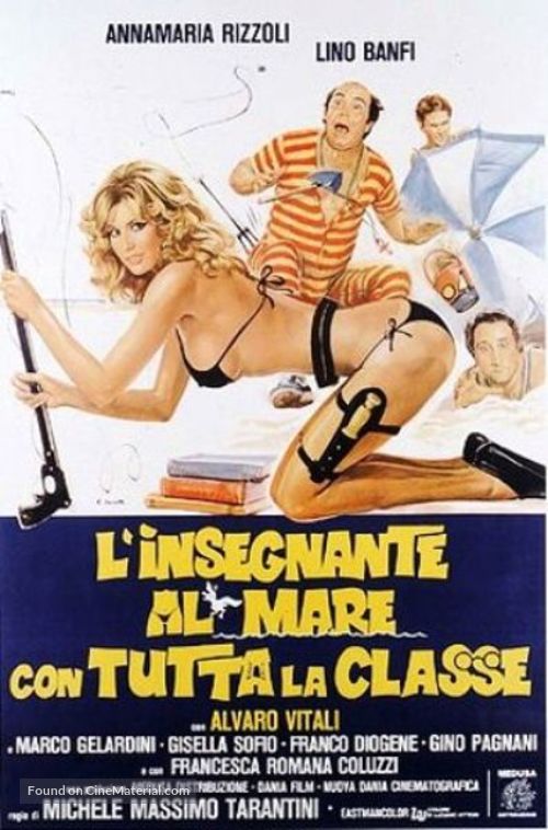 L&#039;insegnante al mare con tutta la classe - Italian Movie Poster