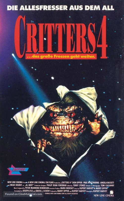 Critters 4 - German VHS movie cover