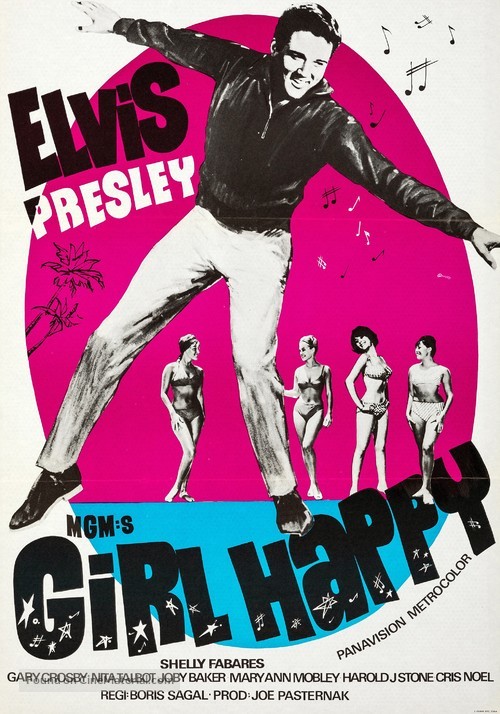 Girl Happy - Swedish Movie Poster