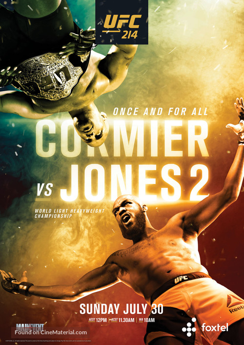 UFC 214: Cormier vs. Jones 2 - Australian Movie Poster