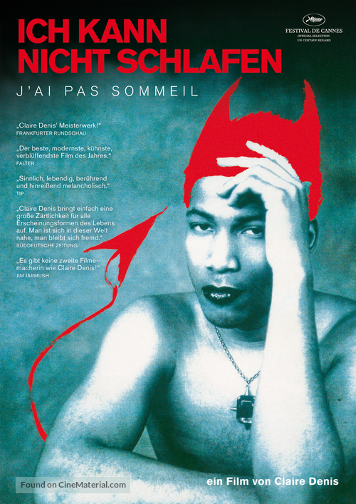 J&#039;ai pas sommeil - German DVD movie cover