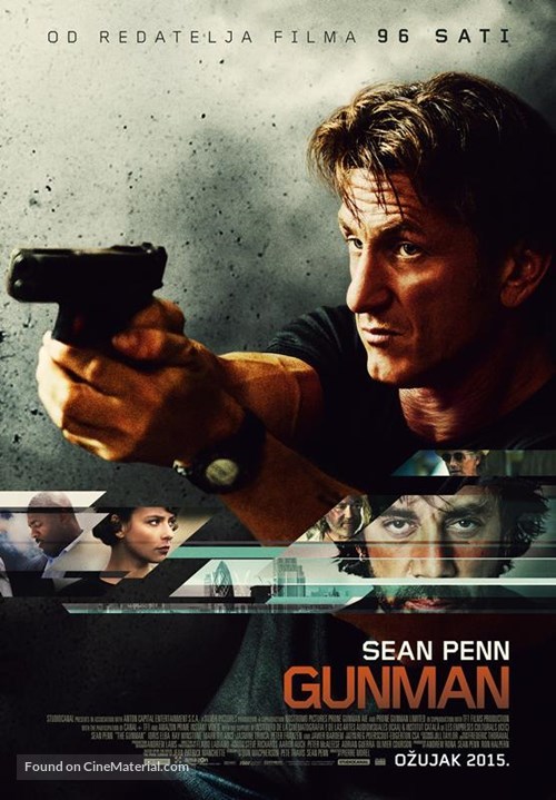 The Gunman (2015) Croatian movie poster