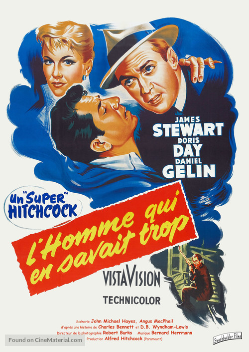 The Man Who Knew Too Much - French Re-release movie poster