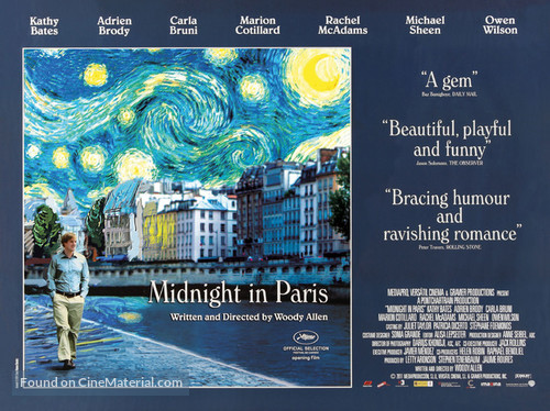 Midnight in Paris - British Movie Poster