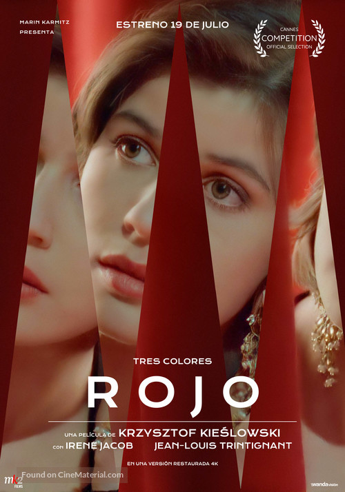 Trois couleurs: Rouge - Spanish Movie Poster