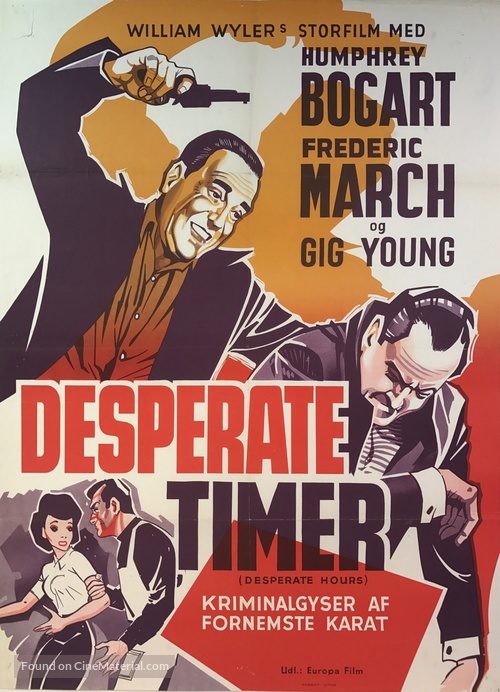 The Desperate Hours - Danish Movie Poster