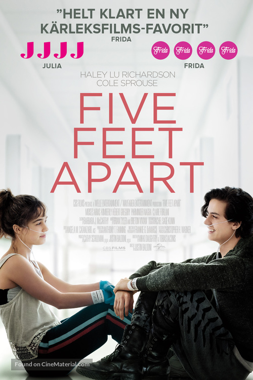 Five Feet Apart - Swedish Movie Poster