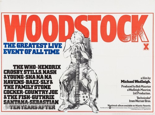 Woodstock - British Re-release movie poster