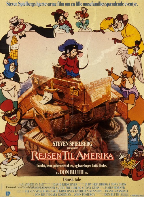 An American Tail - Danish Movie Poster