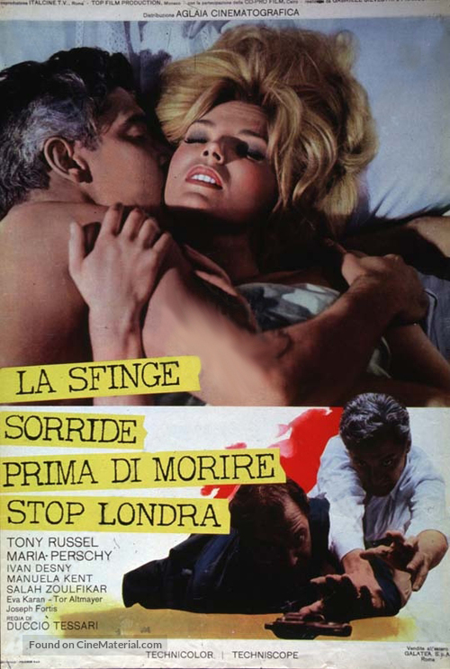 La sfinge sorride prima di morire - stop - Londra - Italian Movie Poster