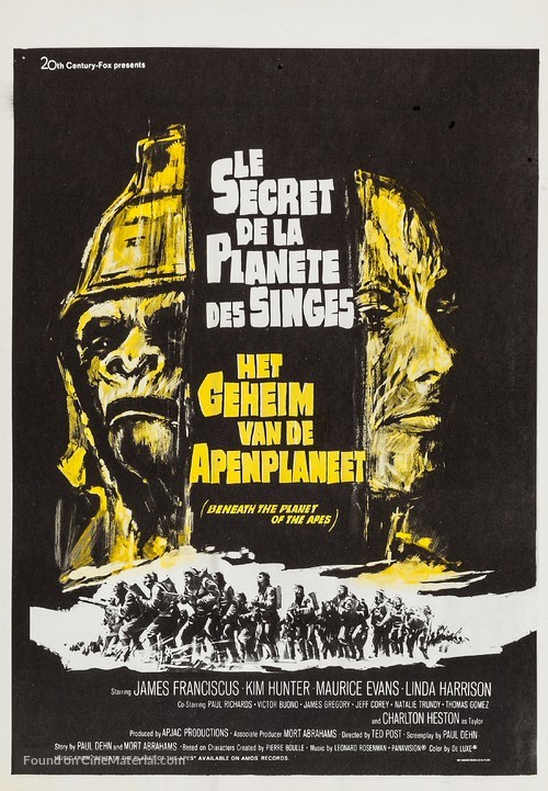 Beneath the Planet of the Apes - Belgian Movie Poster