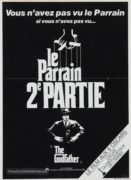 The Godfather: Part II - Belgian Movie Poster