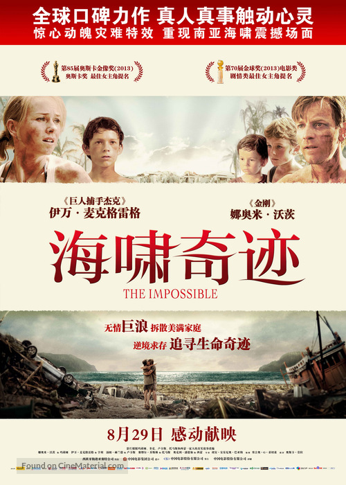 Lo imposible - Chinese Movie Poster