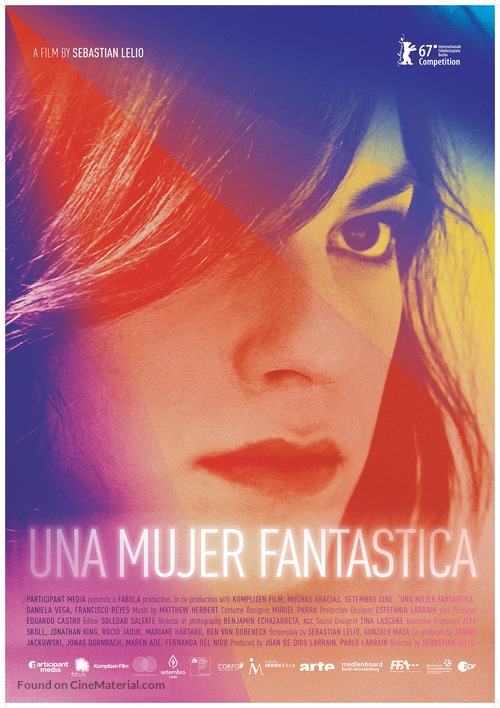 Una mujer fant&aacute;stica - Chilean Movie Poster