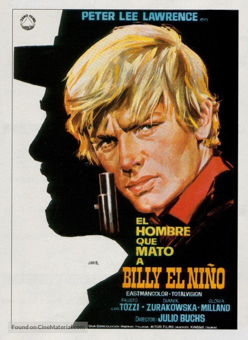 El hombre que mat&oacute; a Billy el Ni&ntilde;o - Spanish Movie Poster