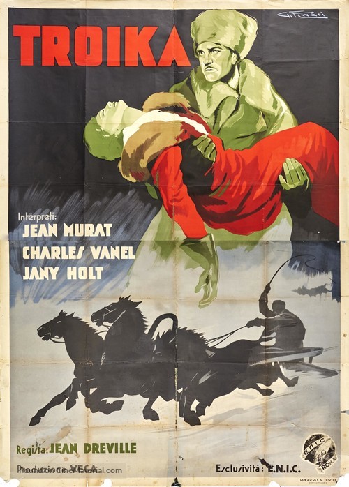 Tro&iuml;ka sur la piste blanche - Italian Movie Poster
