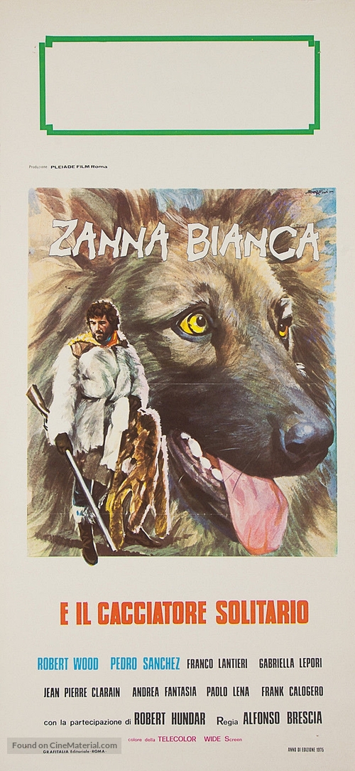 Zanna Bianca e il cacciatore solitario - Italian Movie Poster