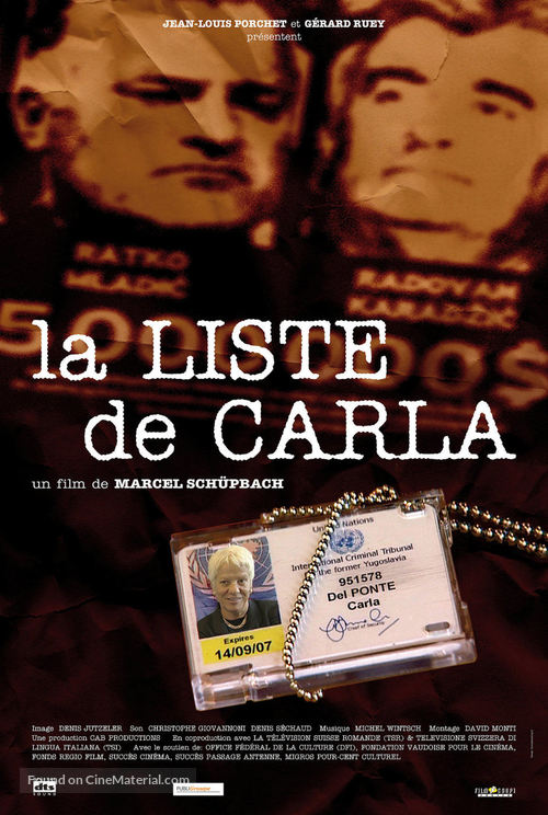 La liste de Carla - Swiss poster