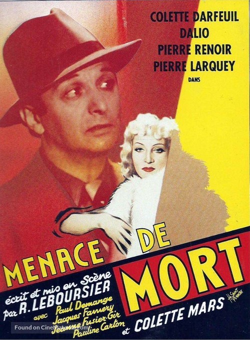 Menace de mort - French Movie Poster