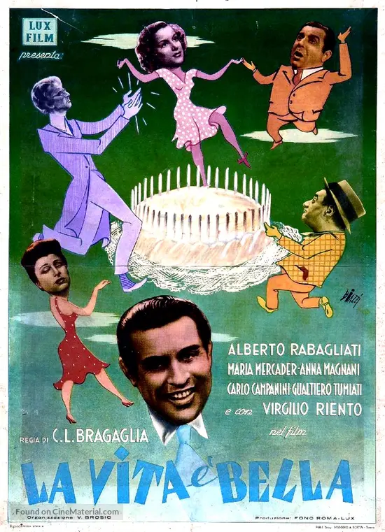 La Vita E Bella 1943 Italian Movie Poster