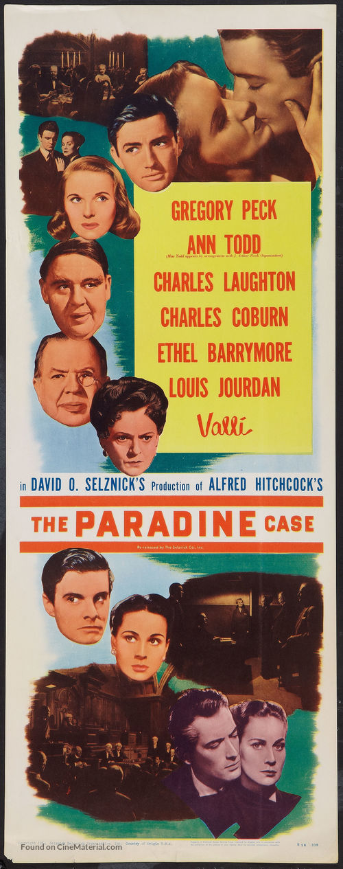 The Paradine Case - Re-release movie poster