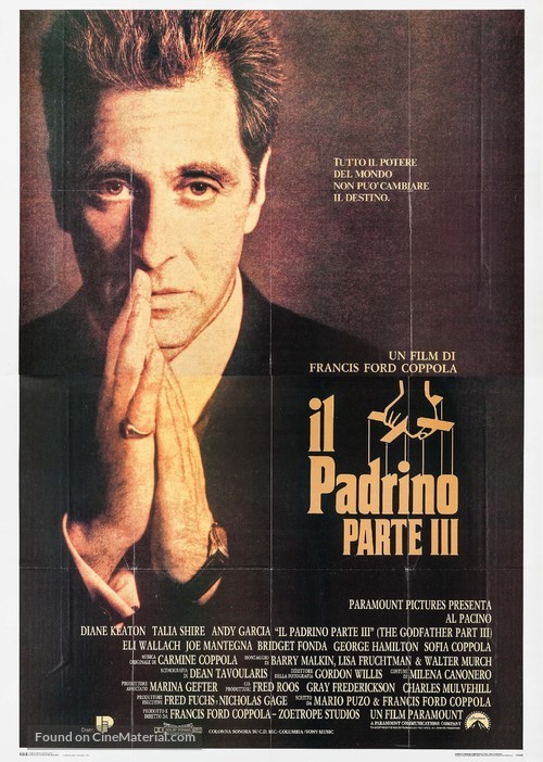 The Godfather: Part III - Italian Movie Poster