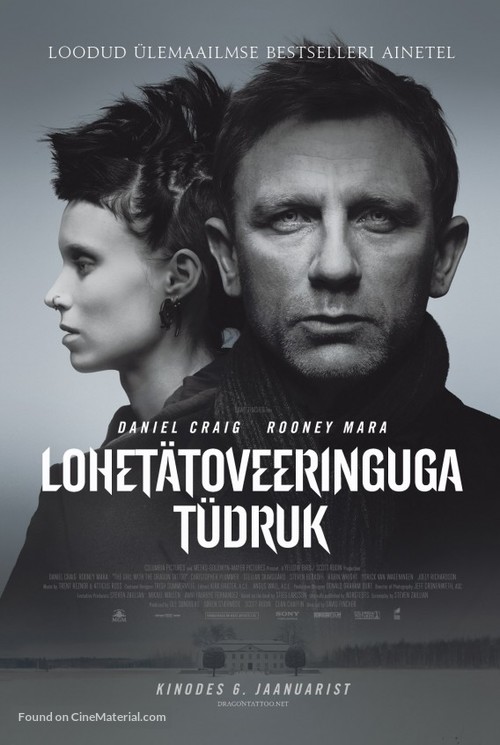 The Girl with the Dragon Tattoo - Estonian Movie Poster