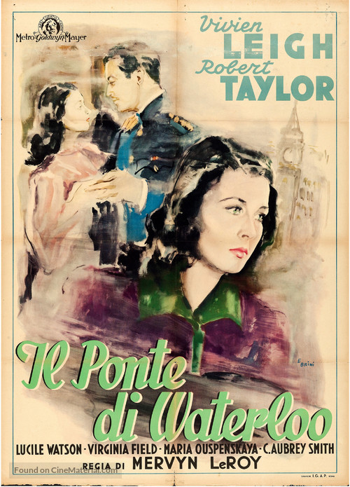 Waterloo Bridge - Italian Movie Poster