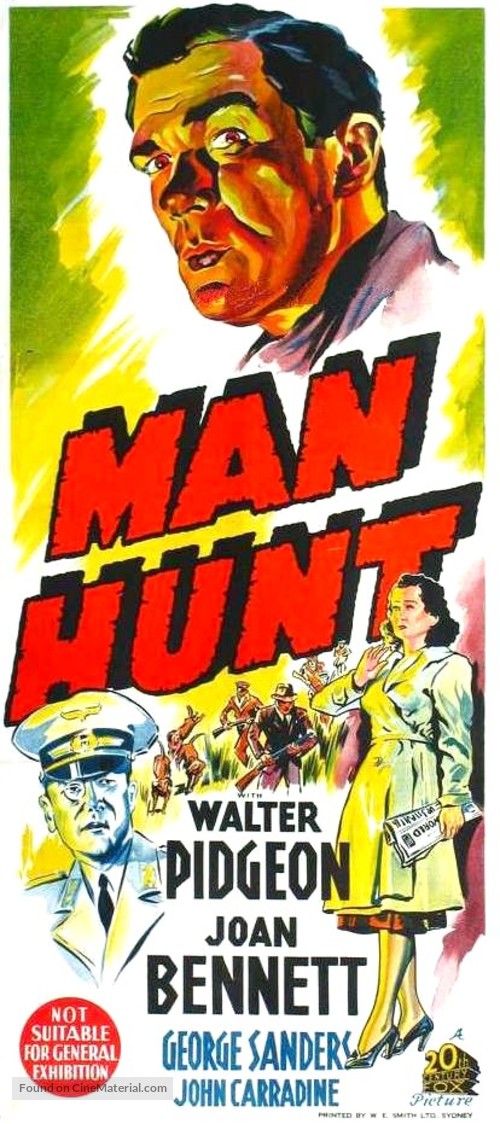 Man Hunt - Australian Movie Poster