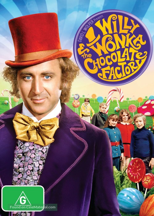 Willy Wonka &amp; the Chocolate Factory - Australian DVD movie cover