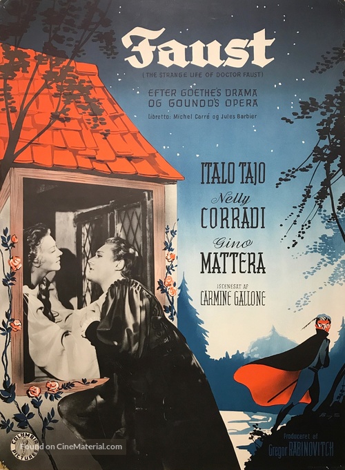 La leggenda di Faust - Danish Movie Poster