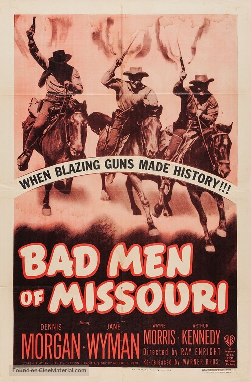 Bad Men of Missouri - Re-release movie poster
