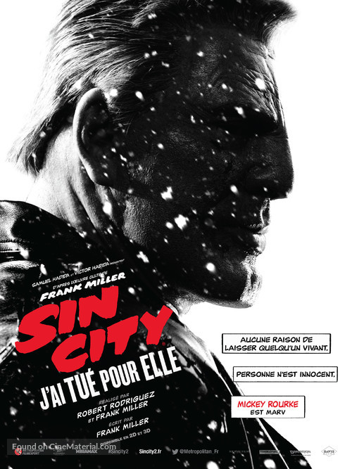 Sin City: A Dame to Kill For - French Movie Poster