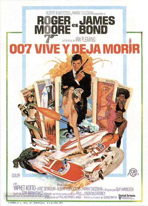 Live And Let Die - Spanish Movie Poster