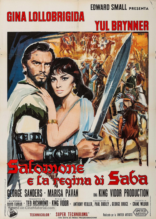 Solomon and Sheba - Italian Movie Poster