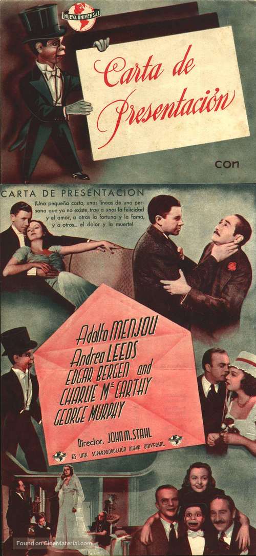 Letter of Introduction - Spanish Movie Poster