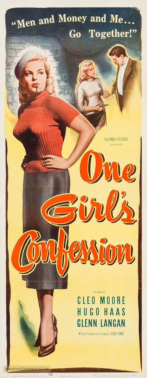 One Girl&#039;s Confession - Movie Poster