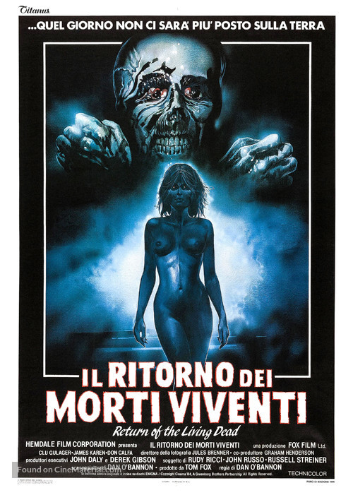 The Return of the Living Dead - Italian Movie Poster