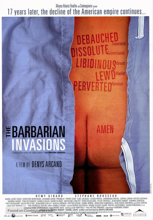 Invasions barbares, Les - Canadian Movie Poster