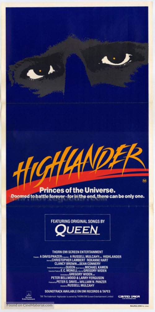 Highlander - Movie Poster