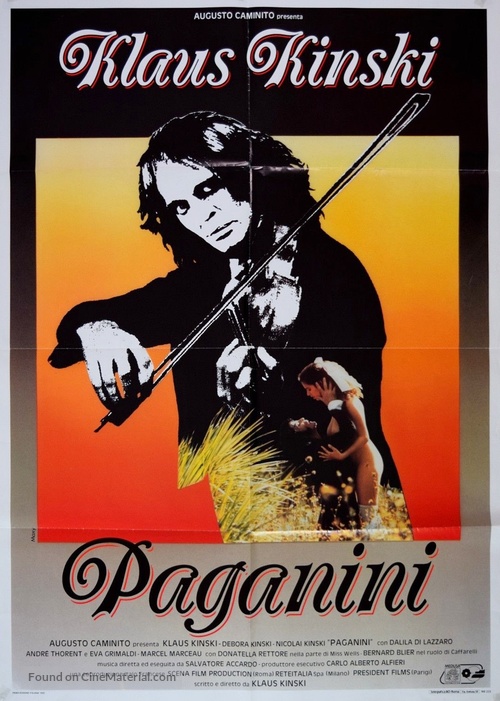 Kinski Paganini - Italian Movie Poster