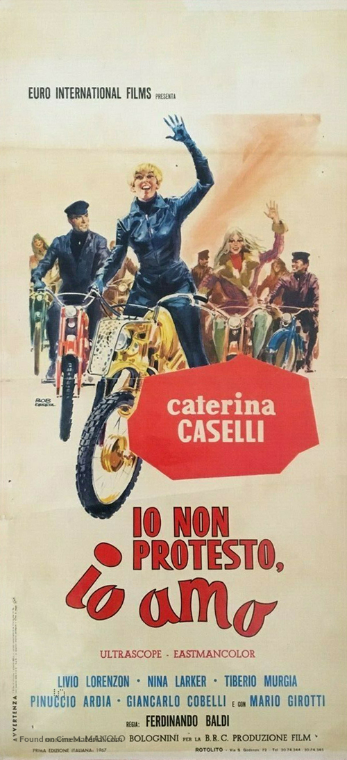 Io non protesto, io amo - Italian Movie Poster