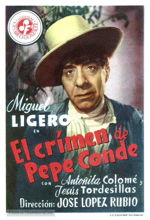 Crimen de Pepe Conde, El - Spanish Movie Poster