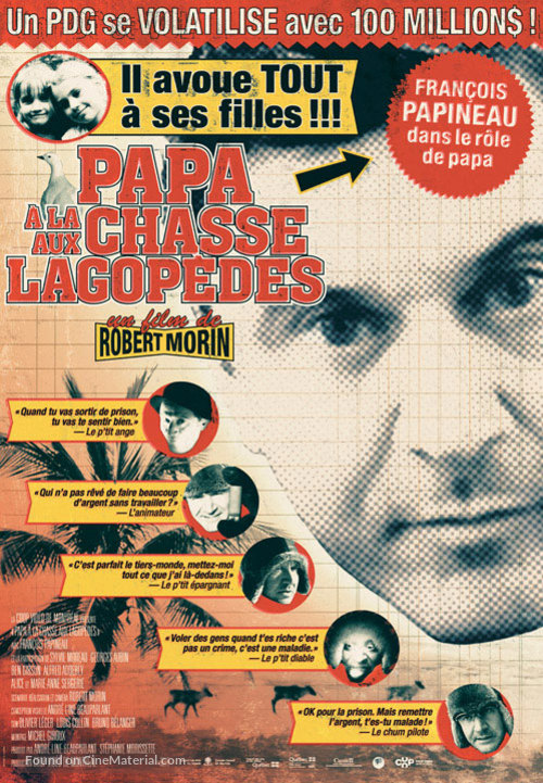 Papa &agrave; la chasse aux lagop&egrave;des - Canadian Movie Poster