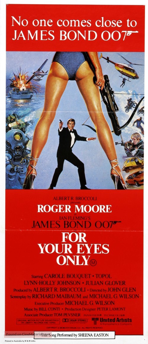 For Your Eyes Only - Australian Movie Poster
